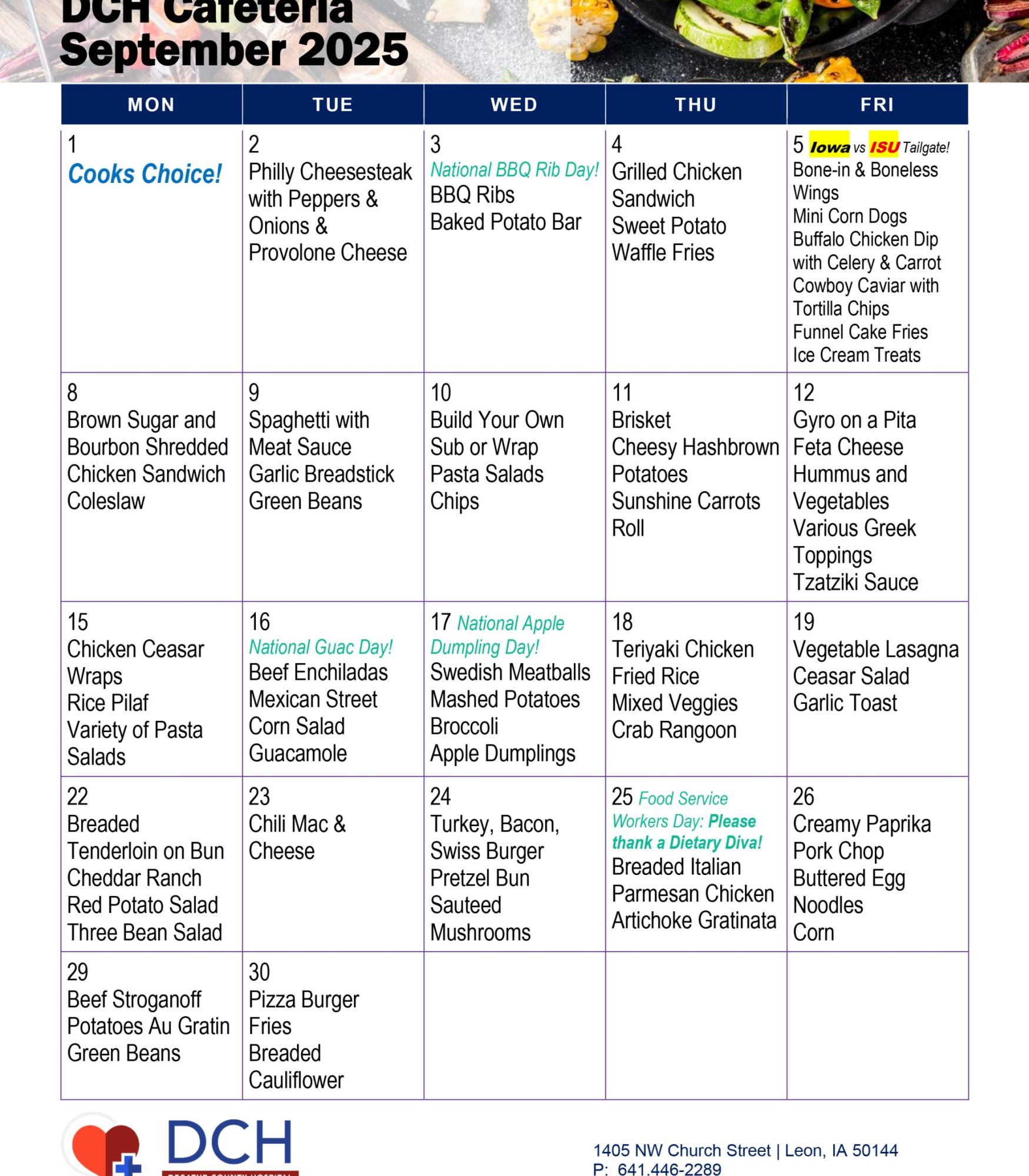 09 September 2025 Cafeteria Menu 09 September 2025 Cafeteria Menu